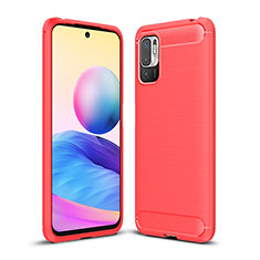 Funda Silicona Carcasa Goma Line para Xiaomi Redmi Note 10T 5G Rojo