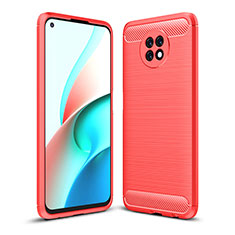 Funda Silicona Carcasa Goma Line para Xiaomi Redmi Note 9T 5G Rojo