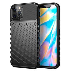 Funda Silicona Carcasa Goma Line S01 para Apple iPhone 12 Pro Max Negro