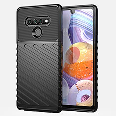 Funda Silicona Carcasa Goma Line S01 para LG Stylo 6 Negro