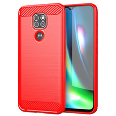 Funda Silicona Carcasa Goma Line S01 para Motorola Moto G9 Play Rojo