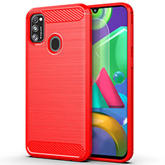 Funda Silicona Carcasa Goma Line S01 para Samsung Galaxy M21 Rojo