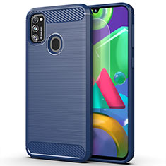 Funda Silicona Carcasa Goma Line S01 para Samsung Galaxy M30s Azul