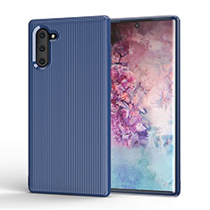Funda Silicona Carcasa Goma Line S01 para Samsung Galaxy Note 10 Azul