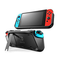 Funda Silicona Carcasa Goma Line S02 para Nintendo Switch Negro