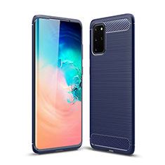 Funda Silicona Carcasa Goma Line S02 para Samsung Galaxy S20 Plus 5G Azul