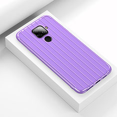 Funda Silicona Carcasa Goma Line S03 para Huawei Nova 5z Morado