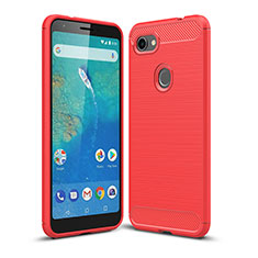 Funda Silicona Carcasa Goma Line WL1 para Google Pixel 3a XL Rojo