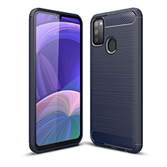 Funda Silicona Carcasa Goma Line WL1 para Samsung Galaxy M21 Azul