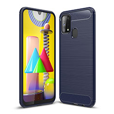 Funda Silicona Carcasa Goma Line WL1 para Samsung Galaxy M31 Prime Edition Azul