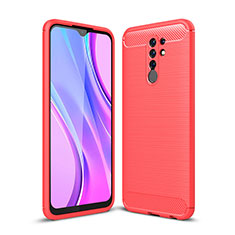 Funda Silicona Carcasa Goma Line WL1 para Xiaomi Redmi 9 Prime India Rojo