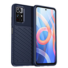 Funda Silicona Carcasa Goma Twill MF1 para Xiaomi Poco M4 Pro 5G Azul