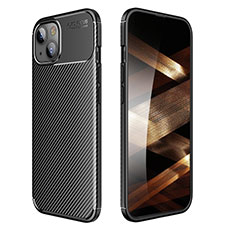 Funda Silicona Carcasa Goma Twill para Apple iPhone 15 Negro