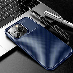 Funda Silicona Carcasa Goma Twill para Apple iPhone 15 Pro Max Azul