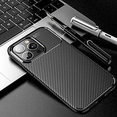 Funda Silicona Carcasa Goma Twill para Apple iPhone 15 Pro Max Negro