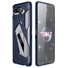 Funda Silicona Carcasa Goma Twill para Asus ROG Phone 5 Ultimate Azul