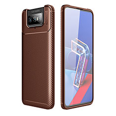 Funda Silicona Carcasa Goma Twill para Asus Zenfone 7 ZS670KS Marron