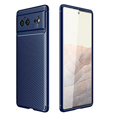 Funda Silicona Carcasa Goma Twill para Google Pixel 6 5G Azul