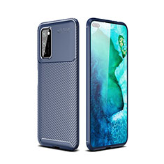 Funda Silicona Carcasa Goma Twill para Huawei Honor View 30 Pro 5G Azul