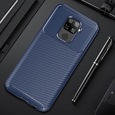 Funda Silicona Carcasa Goma Twill para Huawei Mate 30 Lite Azul