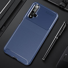 Funda Silicona Carcasa Goma Twill para Huawei Nova 5 Pro Azul