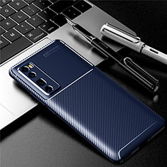 Funda Silicona Carcasa Goma Twill para Huawei Nova 7 Pro 5G Azul