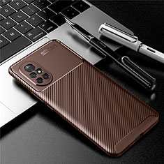 Funda Silicona Carcasa Goma Twill para Huawei Nova 8 5G Marron