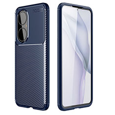 Funda Silicona Carcasa Goma Twill para Huawei P50 Azul