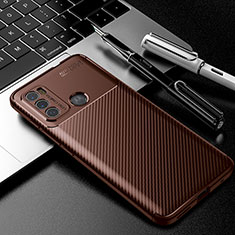 Funda Silicona Carcasa Goma Twill para Motorola Moto G60 Marron