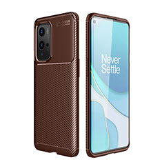 Funda Silicona Carcasa Goma Twill para OnePlus 9 Pro 5G Marron