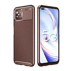 Funda Silicona Carcasa Goma Twill para Oppo A92s 5G Marron