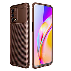 Funda Silicona Carcasa Goma Twill para Oppo F19s Marron