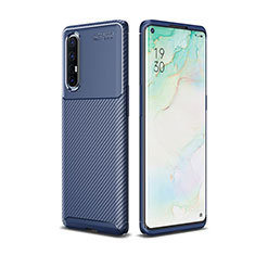 Funda Silicona Carcasa Goma Twill para Oppo Find X2 Neo Azul