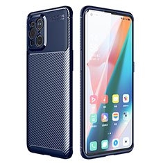 Funda Silicona Carcasa Goma Twill para Oppo Find X3 5G Azul