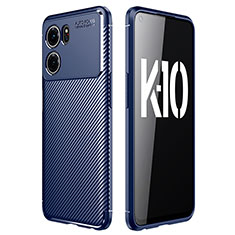 Funda Silicona Carcasa Goma Twill para Oppo K10 5G Azul