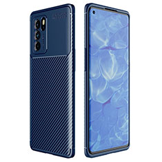 Funda Silicona Carcasa Goma Twill para Oppo Reno6 Pro 5G India Azul