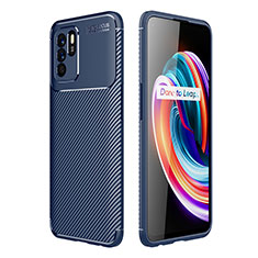 Funda Silicona Carcasa Goma Twill para Oppo Reno6 Z 5G Azul