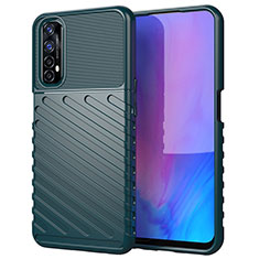 Funda Silicona Carcasa Goma Twill para Realme 7 Verde Noche