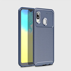 Funda Silicona Carcasa Goma Twill para Samsung Galaxy A20e Azul