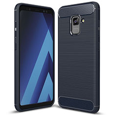 Funda Silicona Carcasa Goma Twill para Samsung Galaxy A5 (2018) A530F Azul