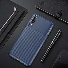 Funda Silicona Carcasa Goma Twill para Samsung Galaxy A50S Azul