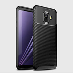 Funda Silicona Carcasa Goma Twill para Samsung Galaxy A6 (2018) Dual SIM Negro