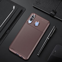 Funda Silicona Carcasa Goma Twill para Samsung Galaxy A60 Marron