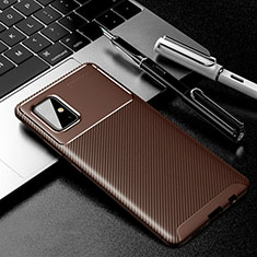 Funda Silicona Carcasa Goma Twill para Samsung Galaxy A71 5G Marron