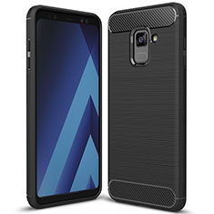 Funda Silicona Carcasa Goma Twill para Samsung Galaxy A8+ A8 Plus (2018) Duos A730F Negro