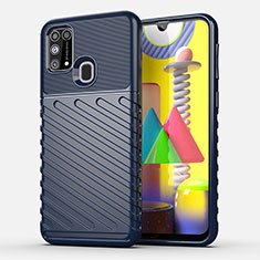 Funda Silicona Carcasa Goma Twill para Samsung Galaxy M31 Prime Edition Azul