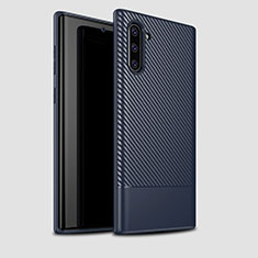 Funda Silicona Carcasa Goma Twill para Samsung Galaxy Note 10 Azul