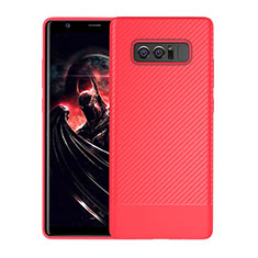 Funda Silicona Carcasa Goma Twill para Samsung Galaxy Note 8 Rojo