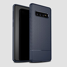 Funda Silicona Carcasa Goma Twill para Samsung Galaxy S10 Azul