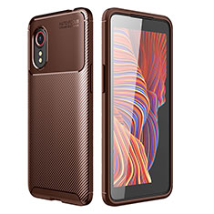 Funda Silicona Carcasa Goma Twill para Samsung Galaxy XCover 5 SM-G525F Marron